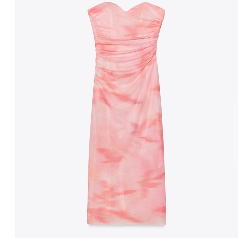 Zara Strapless Pink Dress